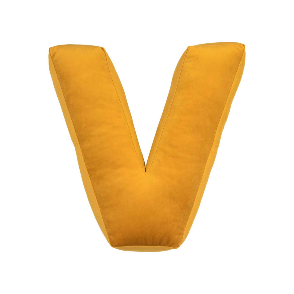Alphabet Letter Pillow - A-Z Initial Velvet Cushion for Nursery Bedroom Sofa Decor, Soft and Stylish Letter Shape Cushion