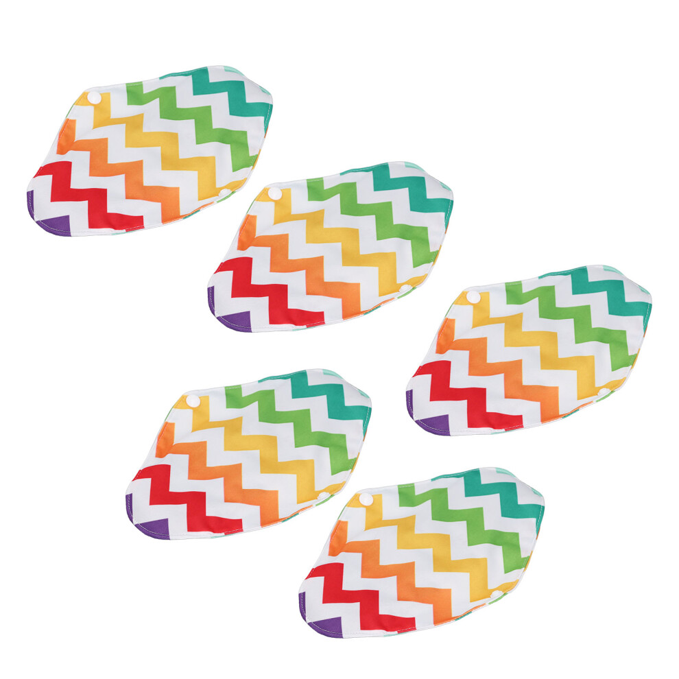 Reusable Bamboo Charcoal Menstrual Pads - 5pcs, 18x25cm, Super Absorbent