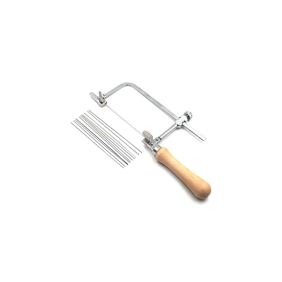 Scroll Saw Blades With Spiral Teeth, Adjustable Jewelry Jeweler's Saw Frame, Wooden Handle, Professional Hand Tools Set 6038364224712