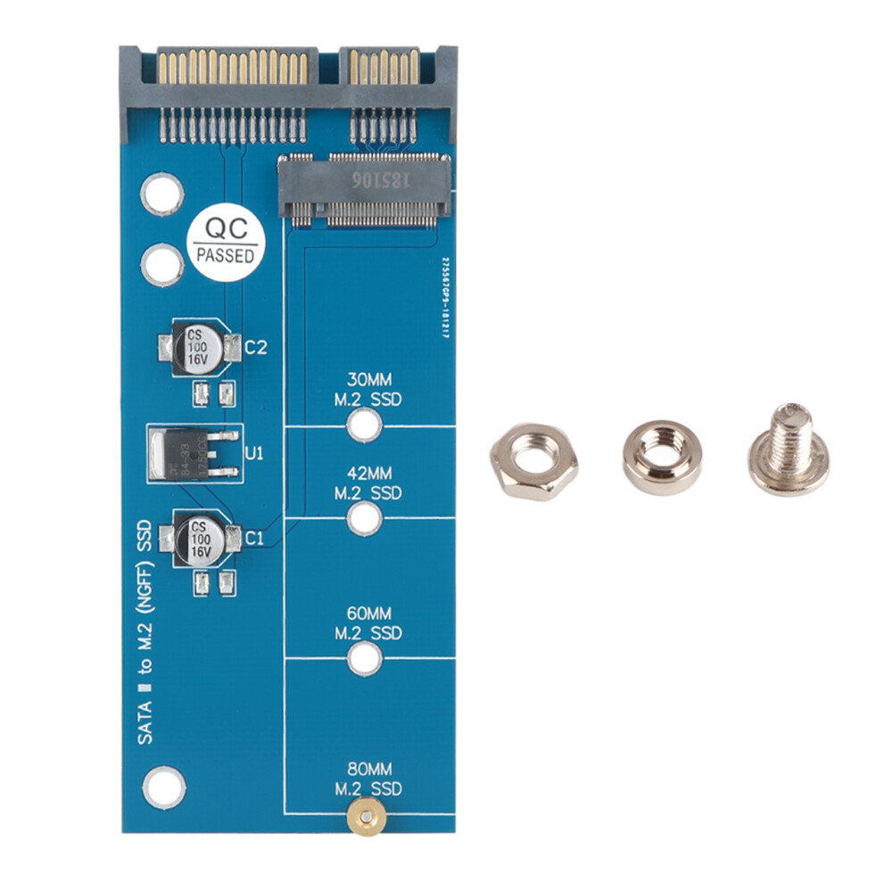 Ngff M.2 To Sata Riser Card Adapter Converter Card Blue 8320539993942