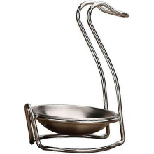 Soup Spoon Rest Holder Swan Shapes Stainless Steel Vertical Saving Soup Ladle Rack Holders