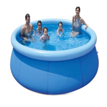 Paddling Pool Inflatable Swimming Pool for Family and Adults 300x76cm Blue Durable Outdoor Water Fun