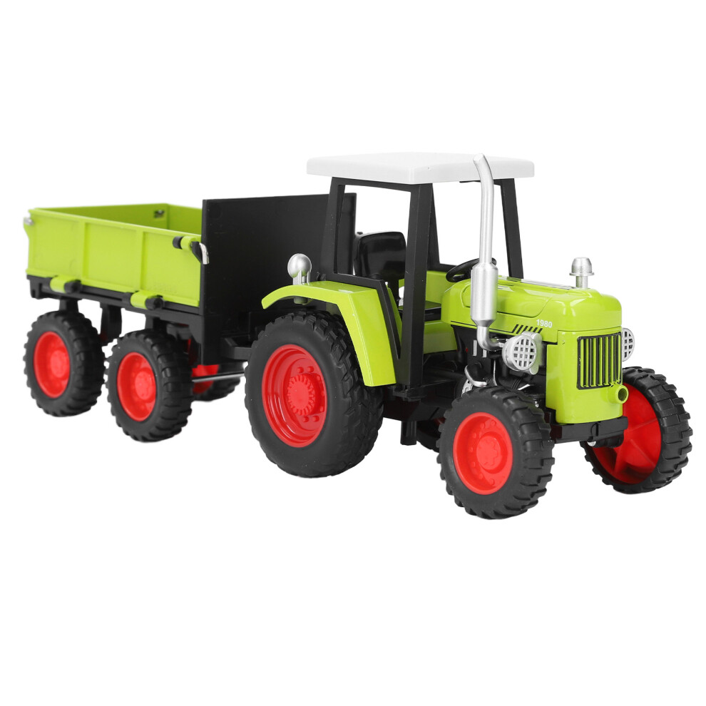 Vintage Green 4WD Tractor Toy with Lights, 26cm Alloy Model-image-OPC-PKDF5HC-NEW