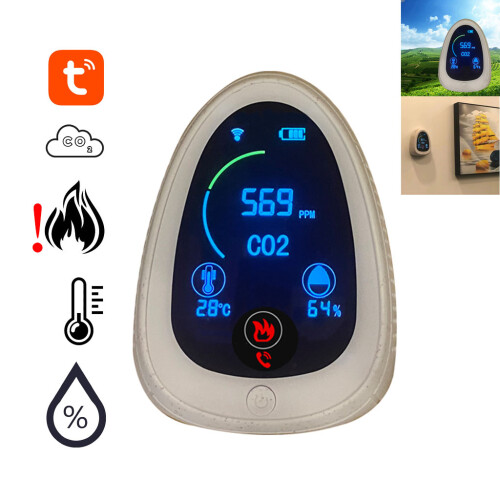 CO2 Detector-white Five-in-one mobile phone connection version