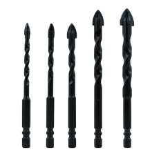 Black Hexagon Handle Crucifix for Triangle Drill 5 PC Set Alloy