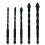 Black Hexagon Handle Crucifix for Triangle Drill 5 PC Set Alloy 1