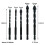 Black Hexagon Handle Crucifix for Triangle Drill 5 PC Set Alloy 4