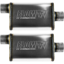Flowmaster 71226 FlowFX Muffler 409S 2.5 inch Offset In / 2.5"""" Center Out by MAPerformance - (2 Pack)