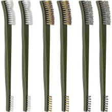 6Pcs Small Wire Brush Double-Ended Brass Brush Stainless Steel Wire Brush for Cleaning