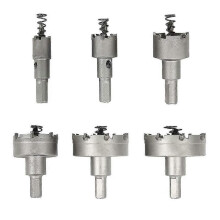 Hole Saw for Metal, Set Of 6 Carbide Hole Saw Drill Bits, Stainless Steel Hole Saws, for Aluminum, Steel, Iron, Copper, Wood, 16mm 22mm 30mm 40mm 50mm