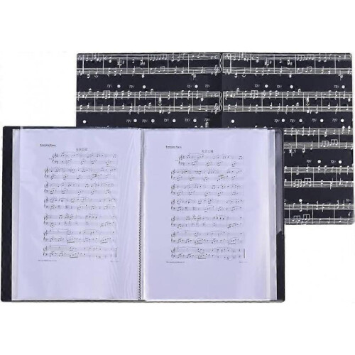 Music Folder A4 Size Sheet Music Folder Paper Documents Music Themes 40 Pockets Storage Folder Music 2