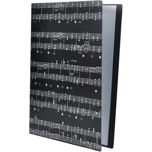 Music Folder A4 Size Sheet Music Folder Paper Documents Music Themes 40 Pockets Storage Folder Music