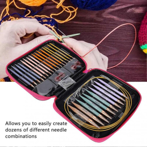 13 Pair Interchangeable Knitting Needles Set, Circular Knitting Needles with 2.75mm-10mm 2