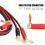 HI-FI Pure Copper Speaker Cable Right Angle L Type 5
