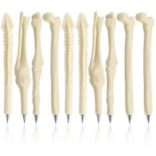 Novelty Bone Shape Ballpoint Pens Finger Skull Bone Pen for Nurse Doctor Stationery