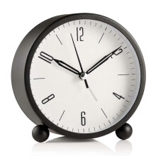 Silent Alarm Clock,Alarm Clock Without Ticking,Round Luminous Metal Alarm Clock,Alarm Clock Vintage
