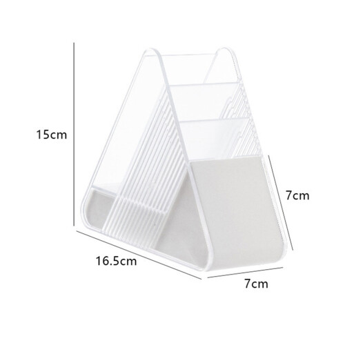 Slanted Plastic Pen Holder | Compact 16.5x7x15cm Multi-Use Organizer 1