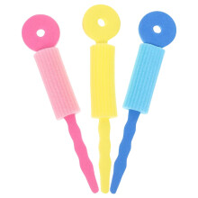Foam Sponge Hair Roller Set - 3Pcs Portable Sleep Curlers for Women and Girls, Soft Hairdressing Styling Tools