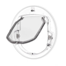 Cat Door with 4-Way Locking, Transparent ABS Flap, 11.8x11.8 Inch for Cats and Small Dogs, Glass Window Installation