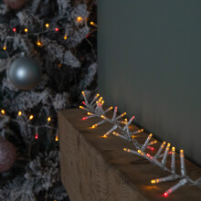 37.5m 1500 LED TreeBrights Christmas String Lights with Timer in Vintage Gold and Red on Clear Cable