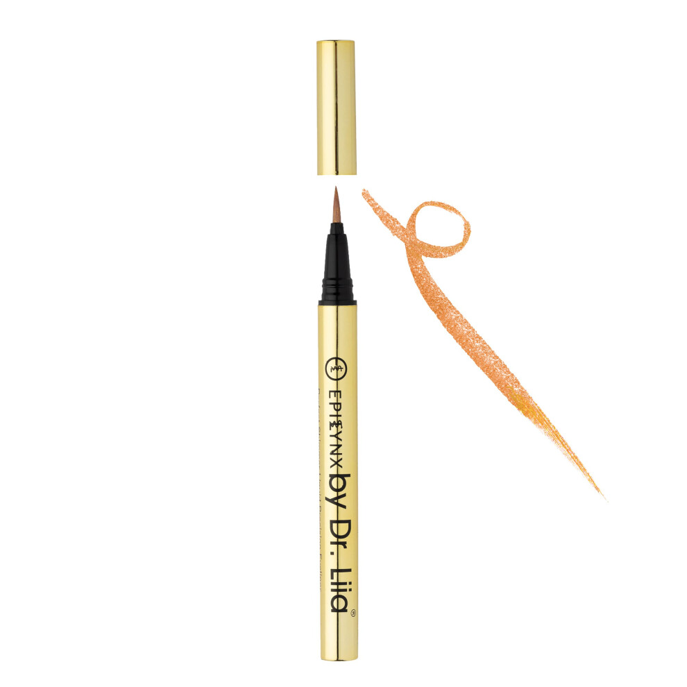 Epilynx By Dr. Liia Long Lasting Waterproof Liquid Eyeliner With Precision Tip | Gluten And Allergen Free Vegan Eyeliner Pencil |2Ml| Shimmer Gold Br