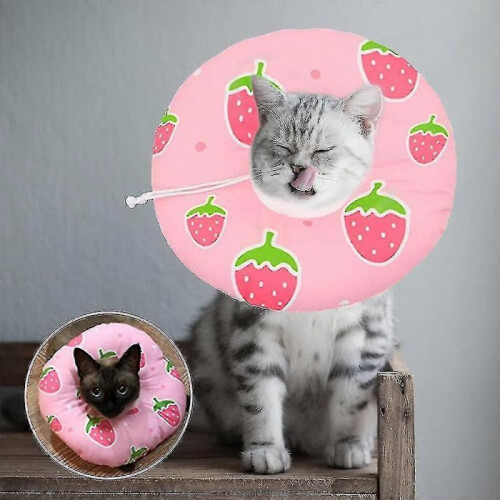 Cat Protective Collar, Collar, Adjustable Cat Anti Bite Collar Waterproof Cats(1 Pcs Pink) 2