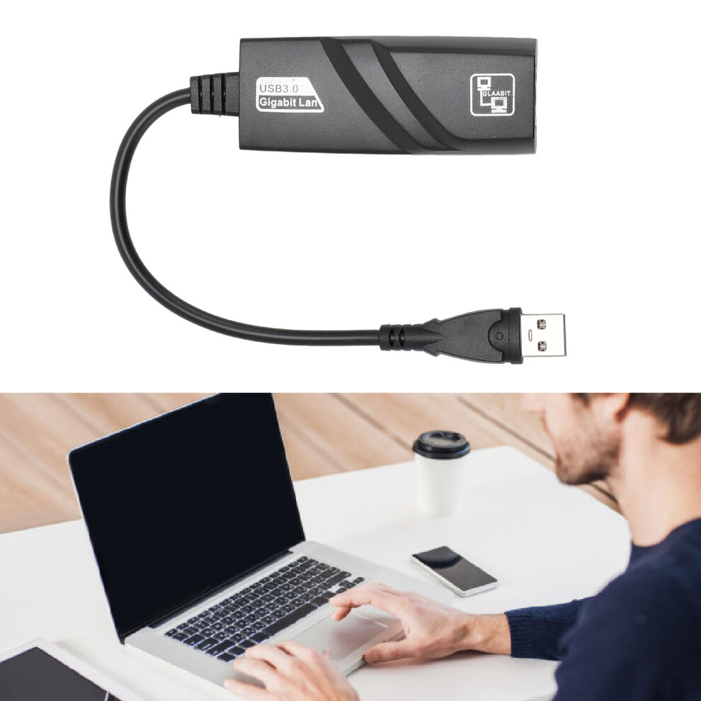 Usb 3.0 To Gigabit Ethernet Adapter, 10/100/1000Mbps, Portable For Win/Linux/Mac 3641347933155