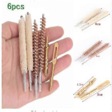 .223-5.56mm Brush Head Set Of 6 Outdoor Tactical Cleaning 6-piece Brush Set Copper Brush Cotton Brush .22 9mm Gun Brush Pipe Cleaning Brush Head