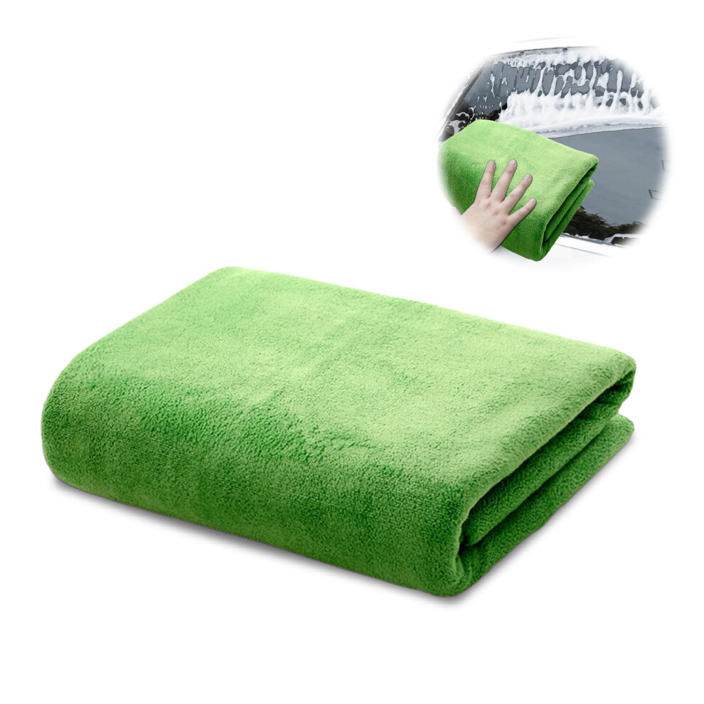 Car Microfiber Towel 30X40cm Thickened Scratch-Free Drying Cloth For Auto Detailing, Absorbent Reusable Cleaning Towel Green 6038364226235
