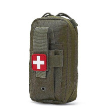Armygreen Molle Medical Pouch, Tourniquet Holder Tactical First Aid Pouch, Ifak Pouch, Emergency Survival Bag for Camping And Hiking