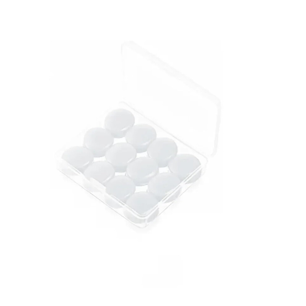 White Ear Plugs Silicone Noise Reduction Sleep Earplugs Reusable Sound Insulation 12Pcs For Comfort And Noise Blocking