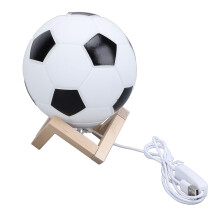 Luz nocturna de fútbol: Soporte de madera 15x18 cm 3 temperaturas de color