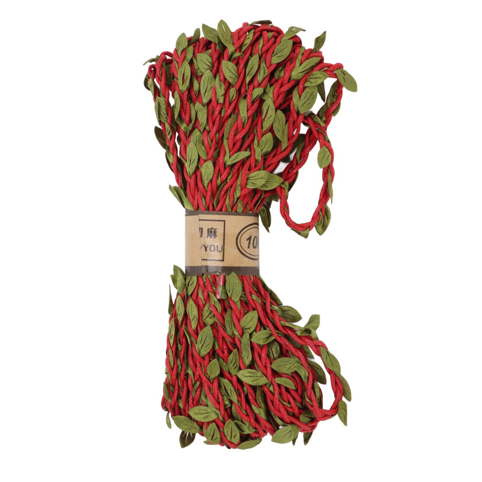 1 Roll 10M Green Leaf Hemp Rope Washable Sun 8320539997537