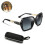 1 Pcs Polarized Square Sunglasses Sparkling Composite Shiny Frame And Square Glasses Case 2