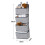 Hanging Organizer with 4 Pockets, Foldable Hanging Shelf with 2 Hooks 10