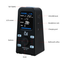 Rechargeable Metronome w/ Large LCD & Headphone Jack for Musicians