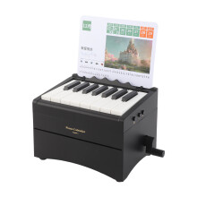 Mini Black 15-Key Piano Desk Calendar Ornament, 11x9x9cm