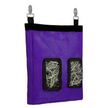 Purple Two Holes  Pet Feeding Bag Rabbit Hay Bag Feeding Hanging Feeding Bag Guinea Pig Small Animal Food Storage Bag Hamster