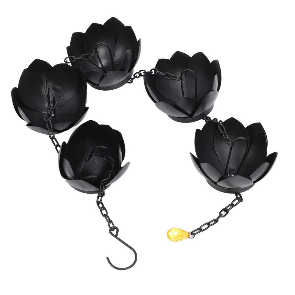 Iron Hanging Wind Chime 11x120cm, 360 Rotating Garden Decor