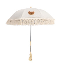 Baby Parasol with Tassel Fringe, UV Protection, 63x50cm