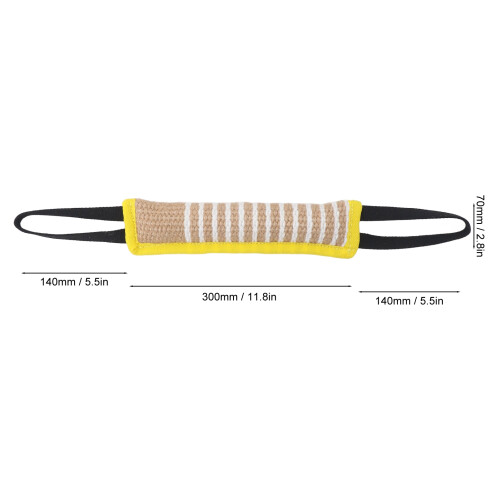 Cuscino da morso per cane - Taglia: M-L, Bordo giallo 1