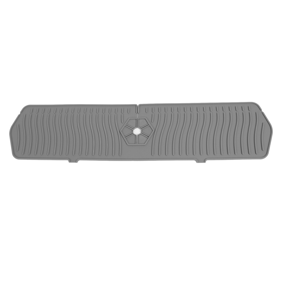 Soft Silicone Sink Splash Guard 61X14.8cm Gray Non-Slip Protector 8791347938362