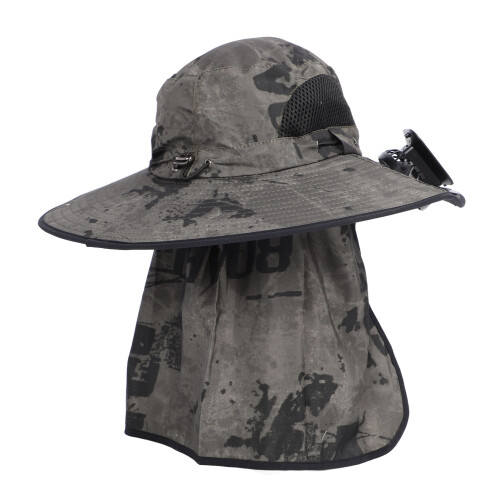 Breitkrempiger Solarventilator-Hut 800 mAh Einheitsgröße Armeegrün