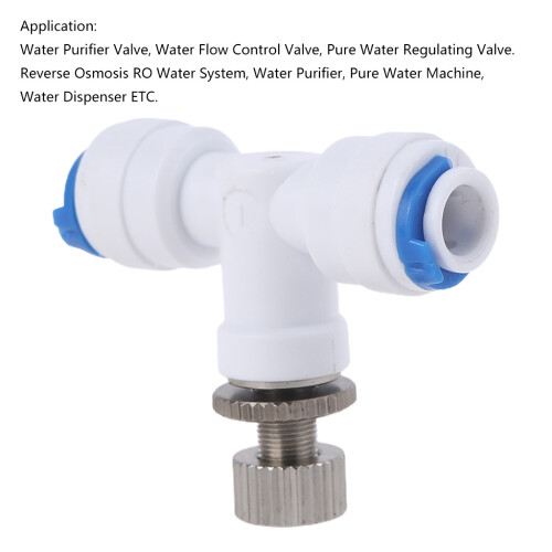 1/4" Hose RO Water Flow Adjust for Valve Regulator Waterflow 1
