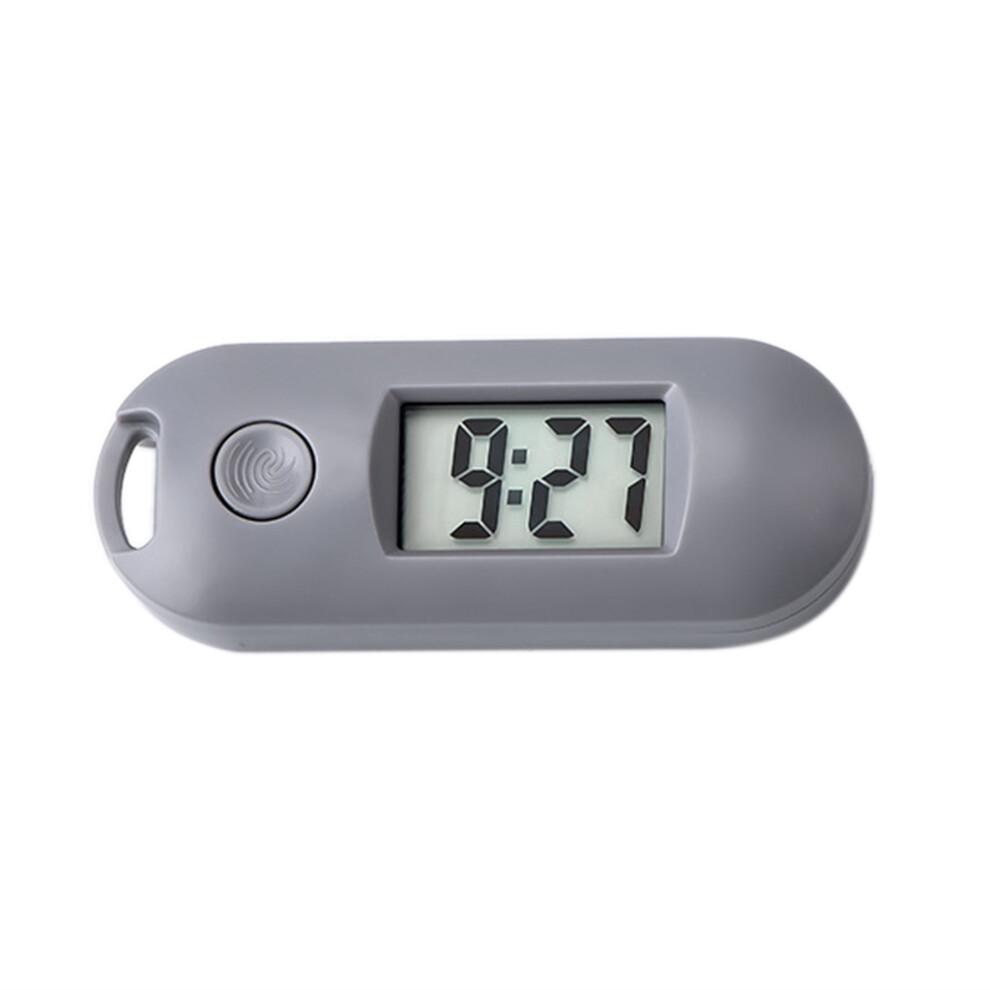 Silent Luminous Clock Mini Portable Clock Digital- Grey 7754000105571