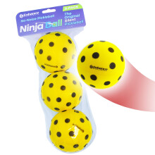 Enhance Pickleball Ninja Ball - The Original Silent Pickleball - Foam Pickleball for Quiet Practice at Home - Comes with 3 Balls - Indoor or Outdoor P