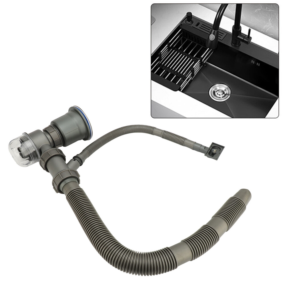 Professional Kitchen Sink Drain Kit Pp Metal Odor Resistant Basin Pipe 638G 7901347940130