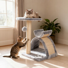 Cat Tree with Sisal Scratching Post and Hanging Toy