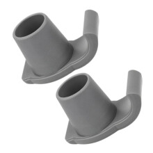 2Pcs Walker Ski Glides for Elderly, Small Skid Sliders for Walkers and Crutches, Treaded Tips for Wet and Snowy Surfaces