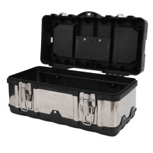 14 Inch Large Capacity Stainless Steel Lockable Tool Box with Removable Tray